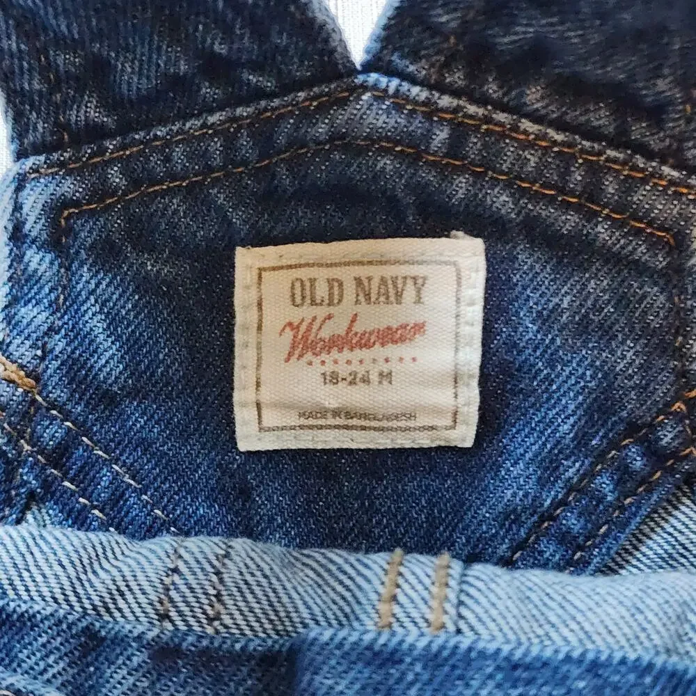 Old Navy Workwear Baby Boys Bib Overalls Size 18-24 Months Blue